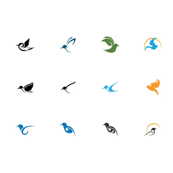 Montón Logos Aves Logos Aves Son Ideales Para Marcas Oficina — Archivo Imágenes Vectoriales