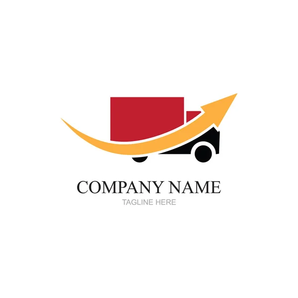 Delivery Solution Logo Design Delivery Service Delivery Express Logo Design — Stock Vector