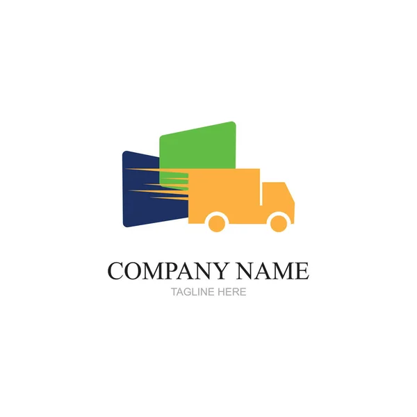 Projeto Logotipo Solução Entrega Serviço Entrega Projeto Expresso Logotipo Entrega — Vetor de Stock