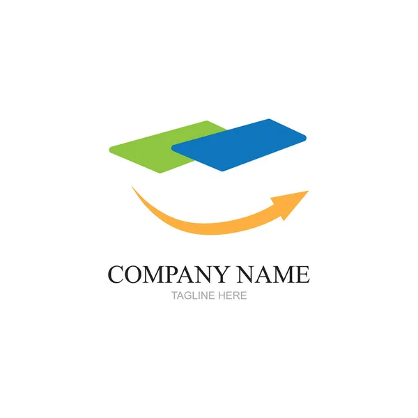 Delivery Solution Logo Design Delivery Service Delivery Express Logo Design — Stock Vector