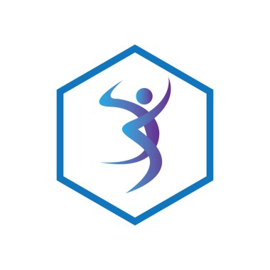 Voleybol spor logosu ve sembol tasarımının vektör çizimi