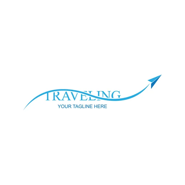Moderne Kleur Agentschap Reizen Controleren Zakelijke Logo Transport Logistieke Levering — Stockvector