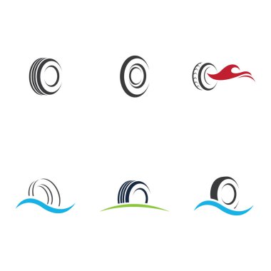 bir koleksiyon Lastiği Logosu ve sembol Vektör Tasarımı Resmi
