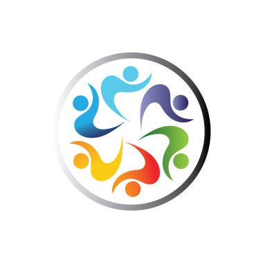 Takım çalışması tasarım şablonunun logosu ve sembolü