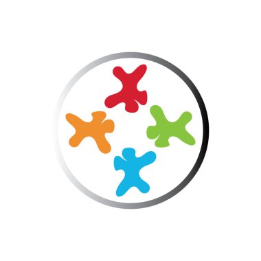 Takım çalışması tasarım şablonunun logosu ve sembolü