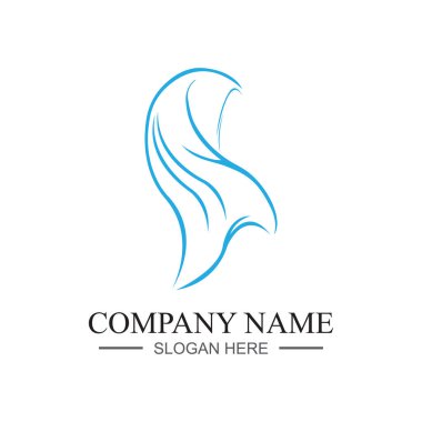 Kadın Başörtüsü Güzellik Vektörü Logo Şablonu