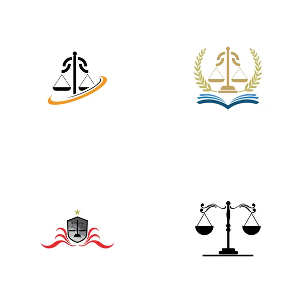 Ley Justicia Creativa Logotipo Símbolo Plantilla Vector Diseño Ilegalidad — Vector de stock