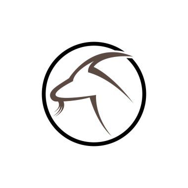 baş keçi logosu ve sembol vektör resmetme tasarımı