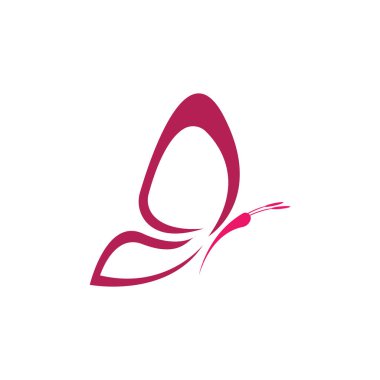 Kelebek logosu ve sembol vektör simgesi çizimi