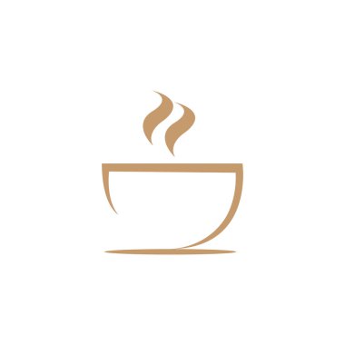 Kahve fincanı logo vektör illüstrasyon tasarımı