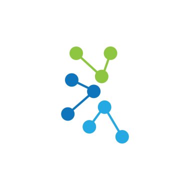 Molekül Logosu ve Simge Vektör Şablonu