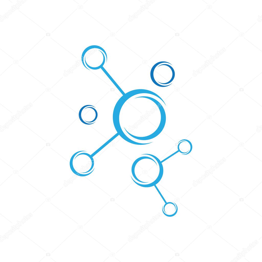 Molecule Logo and symbol Icon Vector Template