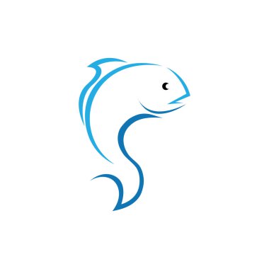 Balık logosu şablonu. Yaratıcı vektör sembolü