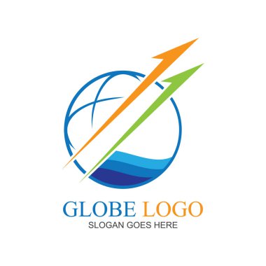 Yaratıcı Globe Logosu ve Simge tasarım şablonu