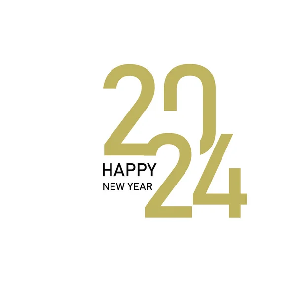 Šťastný Nový Rok 2024 Textový Design Obálka Obchodního Deníku Pro Vektorová Grafika