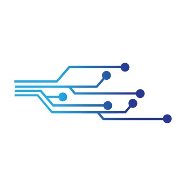 Circuit Logo Şablonu vektör resimleme simgesi tasarımı