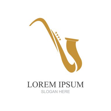 Müzik caz logosu vektör illüstrasyonu