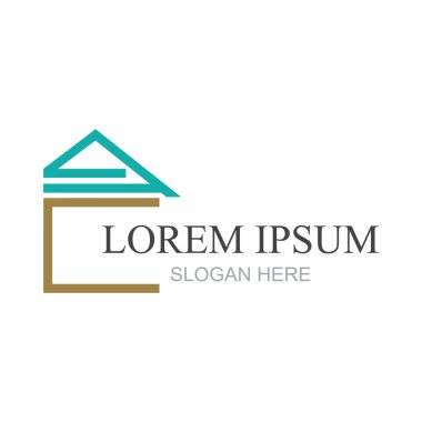 vektör logo tasarım lüks refah rahat ev otel veya ev Emlak iş şirketi