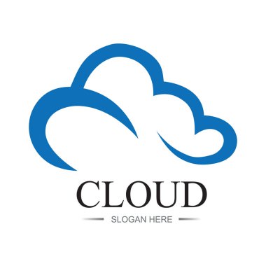 Bulut gradyanı logosu. Bulut ve ok kavramı. Başlangıç için damgalama, ajans, uygulamalar, yazılım, veritabanı, sunucu, bilgisayar, vb. Premium vektör logo şablonu tasarımı
