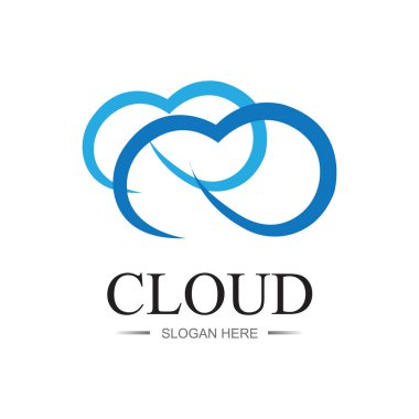 Bulut gradyanı logosu. Bulut ve ok kavramı. Başlangıç için damgalama, ajans, uygulamalar, yazılım, veritabanı, sunucu, bilgisayar, vb. Premium vektör logo şablonu tasarımı