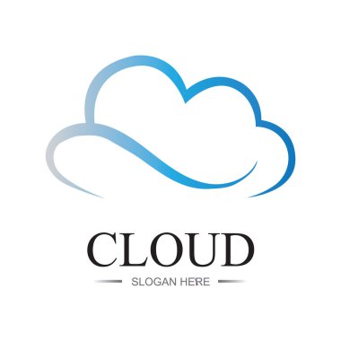 Bulut gradyanı logosu. Bulut ve ok kavramı. Başlangıç için damgalama, ajans, uygulamalar, yazılım, veritabanı, sunucu, bilgisayar, vb. Premium vektör logo şablonu tasarımı