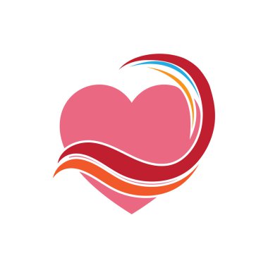 yaratıcı kalp logosu ve sembol tasarım vektörü şablonu