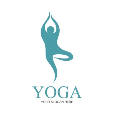 Yoga logosu ve sembol çizelgesi mağaza markaları, spa 'lar, fitness, sağlık vesaire için mükemmel.