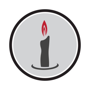 mum logosu ve sembol vektör çizimi izole edilmiş gri arkaplan