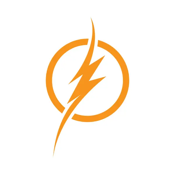 Lightning Ηλεκτρικό Διάνυσμα Στοιχείο Σχεδιασμού Λογότυπο Εξουσία Ενέργεια Και Κεραυνός — Διανυσματικό Αρχείο
