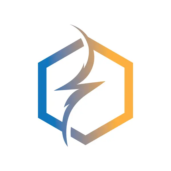 Lightning Ηλεκτρικό Διάνυσμα Στοιχείο Σχεδιασμού Λογότυπο Εξουσία Ενέργεια Και Κεραυνός — Διανυσματικό Αρχείο