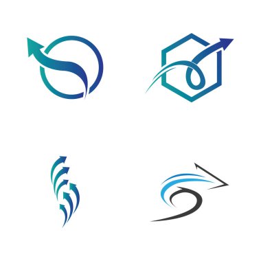 Zarif basit logoların ve ok vektör çizimlerinin koleksiyonu