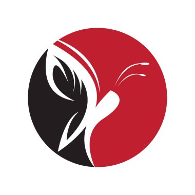 Basit Kelebek logo şablonu vektör resimleme