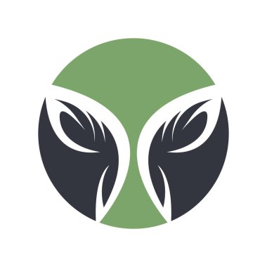 Basit Kelebek logo şablonu vektör resimleme