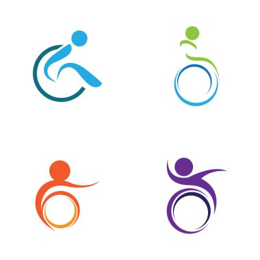 Maluliyet logosu ve sembol simgesi tasarımının koleksiyon vektörü çizimi 