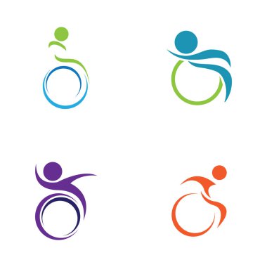 Maluliyet logosu ve sembol simgesi tasarımının koleksiyon vektörü çizimi 