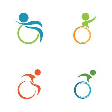 Maluliyet logosu ve sembol simgesi tasarımının koleksiyon vektörü çizimi 