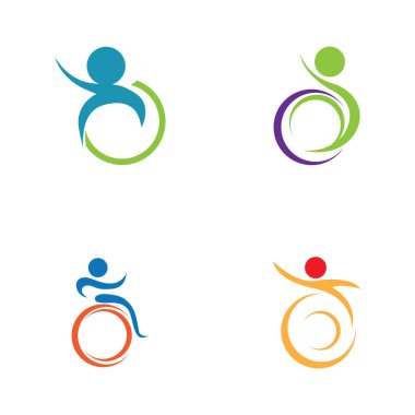 Maluliyet logosu ve sembol simgesi tasarımının koleksiyon vektörü çizimi 