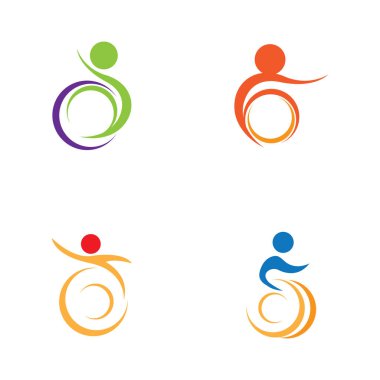 Maluliyet logosu ve sembol simgesi tasarımının koleksiyon vektörü çizimi 