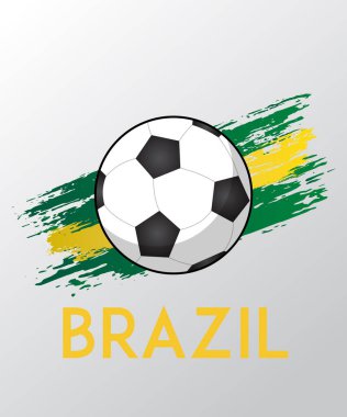 Futbol hayranları için Fırça Efektli Brezilya Bayrağı 