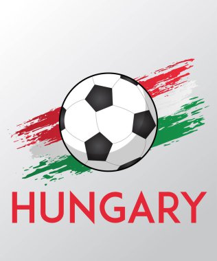 Futbol hayranları için Fırça Efektli Macaristan Bayrağı 