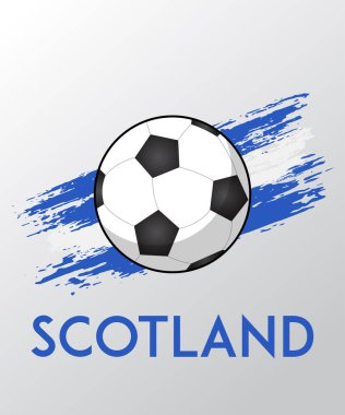 Futbol hayranları için Fırça Efektli İskoçya Bayrağı 