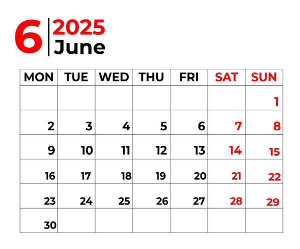April 2025 Monthly Calendar design week starts from sunday