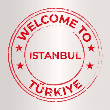 İstanbul 'a Hoş Geldiniz Türkiye Seyahat Damga Tasarımı
