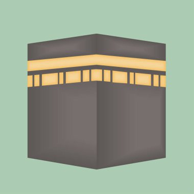 Kabe Vektör İllüstrasyonu Kutsal Makkah Sitesi