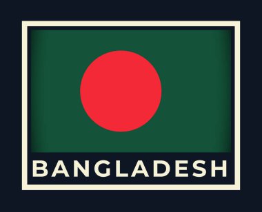 Etiketli Bangladeş Bayrak Resimleri