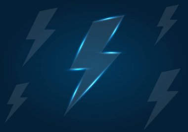 Elektrik Gücü Dalgalanması Neon Yıldırım Arkaplanı