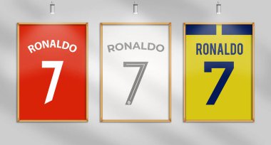 Cristiano Ronaldo Jersey Futbol hayranları için Çerçeve Sanatı