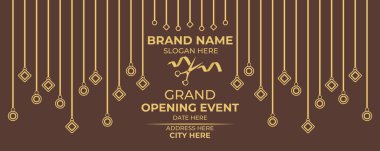 Elegant Grand Opening Event Flyer Design clipart