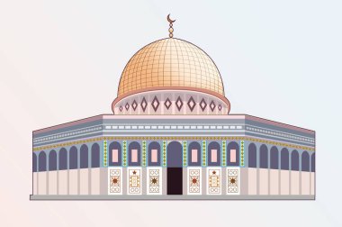 Pastel Renklerindeki Kaya Kubbesi 'nin Huzurlu Vektörü