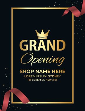 Klasik arka plana sahip zarif Büyük Açılış SancağıName